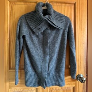 Ann Taylor Angora Wool Blend Shawl Collar Cardigan – Size S – Gray